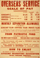 Canadian WWI recruiting poster: Overseas Service