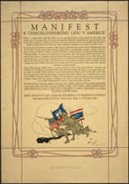 Czechoslovakian WW1 poster: Manifest K Československému lidu v Americe!