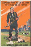 English WWI poster: Souvenez-vous de la Belgique