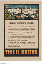 English WWI poster: Harry Lauder's Story