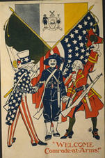English WWI poster: Welcome Comrade-at-Arms