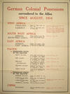 English WWI poster: German Colonial Possessions Surrendered...