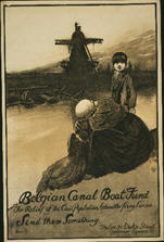 English WWI poster: Belgian Canal Boat Fund