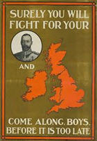 English WWI recruiting poster: Be Ready! Join Now