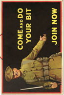 English WWI recruiting poster: Come and Do Your Bit