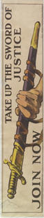 English WWI recruiting poster: Take Up the Sword of Justice