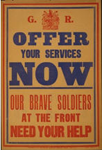 English WWI recruiting poster: Offer Your Services Now