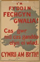 English WWI recruiting poster: I'r Fyddin Fechgyn Gwalia!