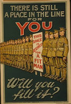 English WWI recruiting poster: There Is Still a Place in the Line 