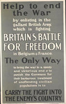 English WWI recruiting poster: Help to end the War