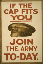 English WWI recruiting poster: If the Cap Fits You