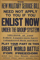 English WWI recruiting poster: The New Military Service Bill... 