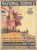 English WWI recruiting poster: National Service