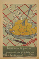French WWI poster: Économisons le pain en mangeant des pommes de terre