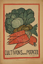 French WWI poster: Cultivons notre potager