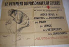 French WWI poster: Le vêtement du prisonnier de guerre 