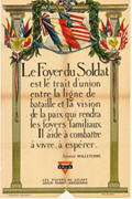 French WWI poster: Le Foyer du Soldat...