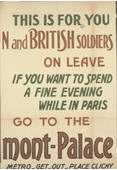 French WWI poster: Hello!!! This is for you...