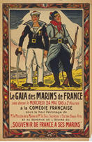 French WWI poster: Le gala des marins de France...