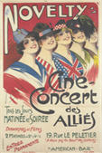 French WWI poster: Novelty Ciné- Concert des Alliés