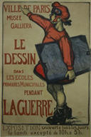 French WWI poster: Le dessin dans les ecoles...