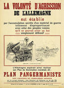 French WWI poster: La volonté d'agression de l'Allemagne