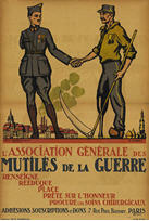 French WWI poster: L'association générale des mutilés de la guerre...