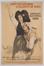 French WWI poster: Comptoir national d'escompte de Paris