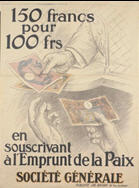 French WWI poster: 150 francs/pour 100 frs...