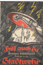 German WWI poster: Hilf auch du Bremen beschützen