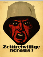 German WWI poster: Zeitfreiwillige heraus!