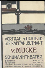 German WWI poster: Vortrag m. Lichtbild...