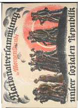 German WWI poster: Nationalversammlung ist...
