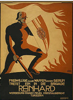 German WWI poster: Freiwillige aller Waffen sichert Berlin