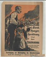 German WWI poster: Not, Elend, Hunger...