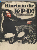 German WWI poster: Hinein in die K.P.D.!