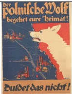 German WWI poster: Der polnische Wolf...