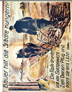 German WWI poster: Bauer hilf, die Städte hungern!