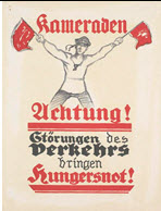 German WWI poster: Kameraden Achtung!