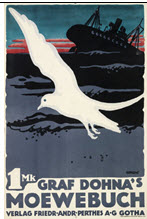 German WWI poster: Graf Dohna's Moewebuch …