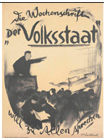 German WWI poster: Die Wochenschrift 'Der Volksstaat' 