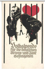 German WWI poster: Volksspende für die deutschen Kriegs- und Zivil- gefangenen