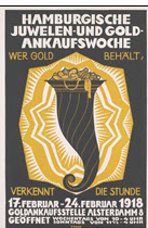 German WWI poster: Hamburgische Juwelen – und Gold – Ankaufswoche