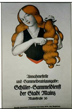 German WWI poster: Deutsche Frauenhaar-Sammlung vom Roten Kreuz, Gitz Magdeburg