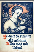 German WWI poster: Zeichnet die Neunte!