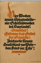 German WWI poster: Vier Wochen neunte Kriegsanleihe