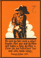 German WWI poster: Es wird das Jahr stark u. scharf hergehn