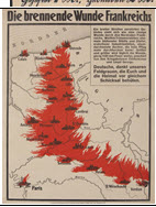 German WWI poster: Die brennende Wunde Frankreichs
