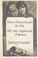Italian WWI poster: Nostro Padre ha dato la Vita...