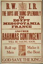 Jamaican WW1 poster: B.W.I.R. The Boys Are Doing